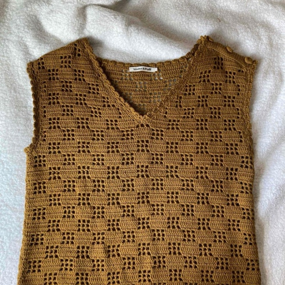 Misha And Puff Brown V-Neck Sweater Vest